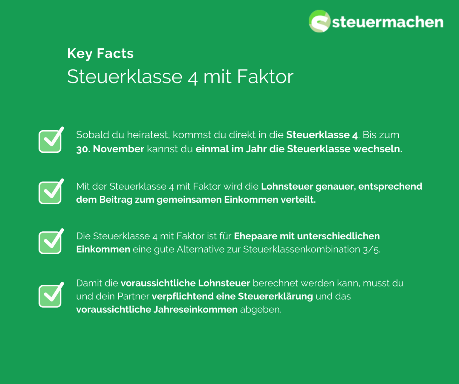 Steuerklasse 4 Mit Faktor | Steuermachen