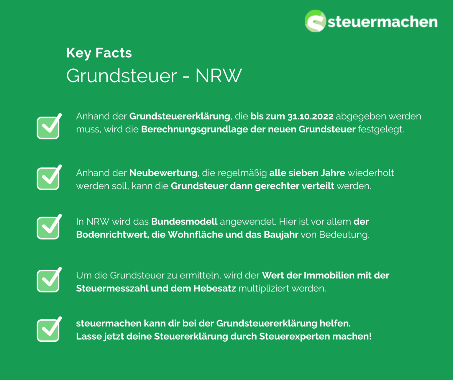 Grundsteuer in NRW  steuermachen