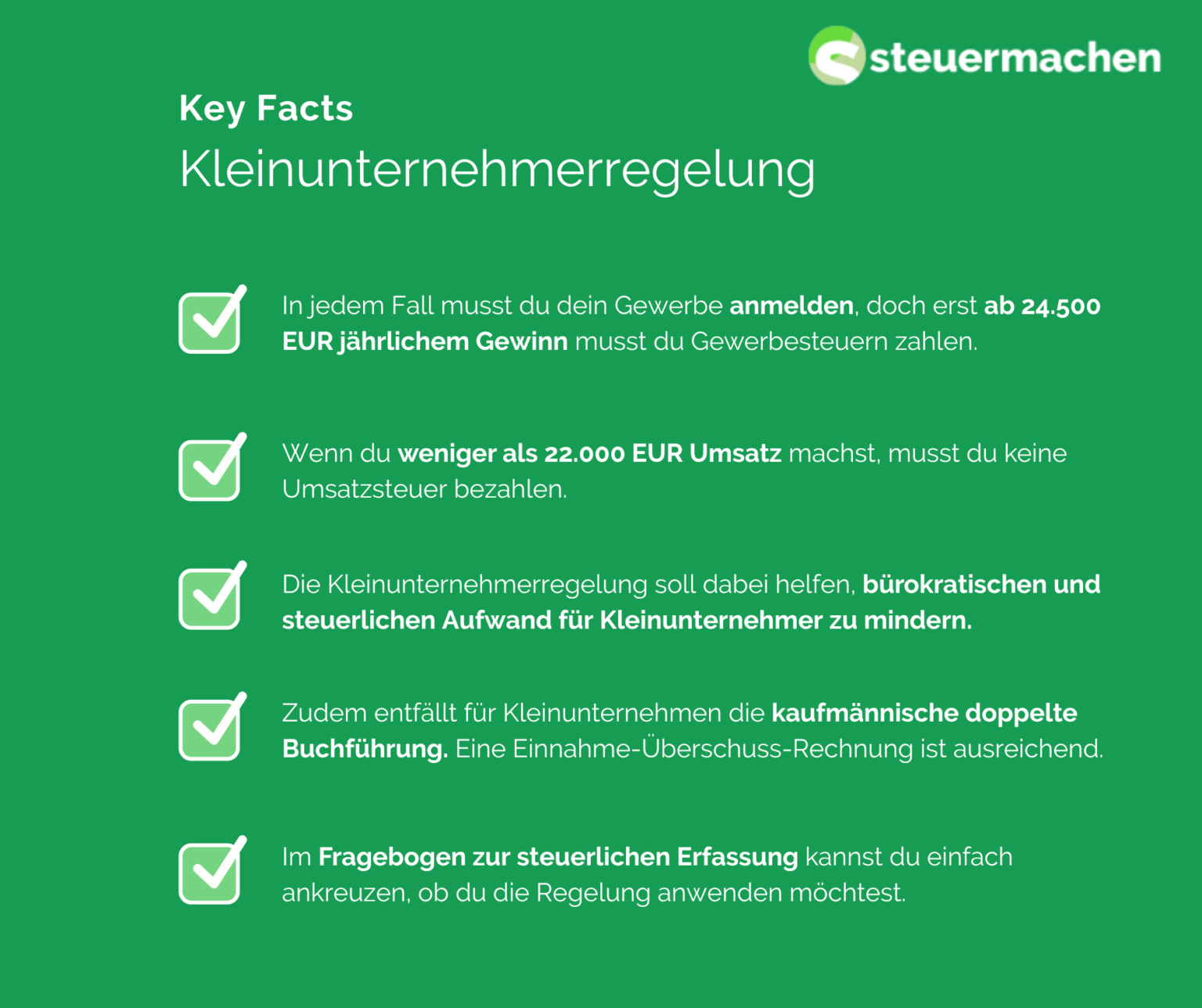 Kleinunternehmerregelung | Steuermachen