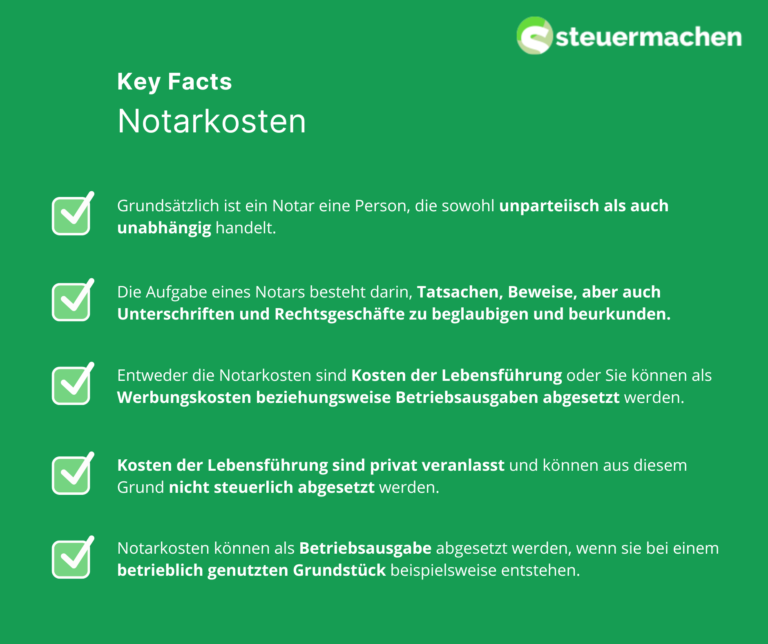 Notarkosten | Steuermachen