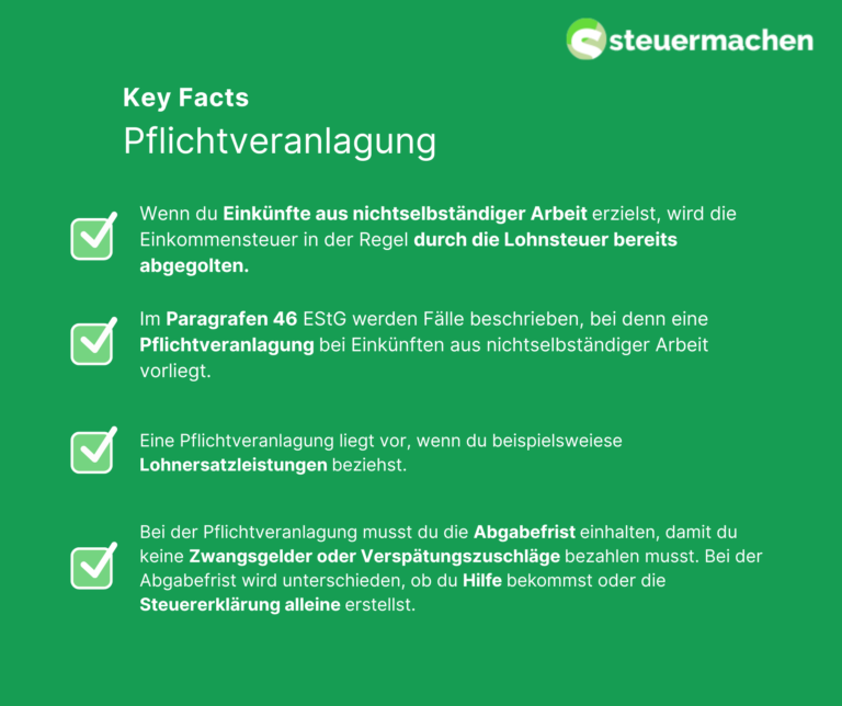 Pflichtveranlagung | Steuermachen