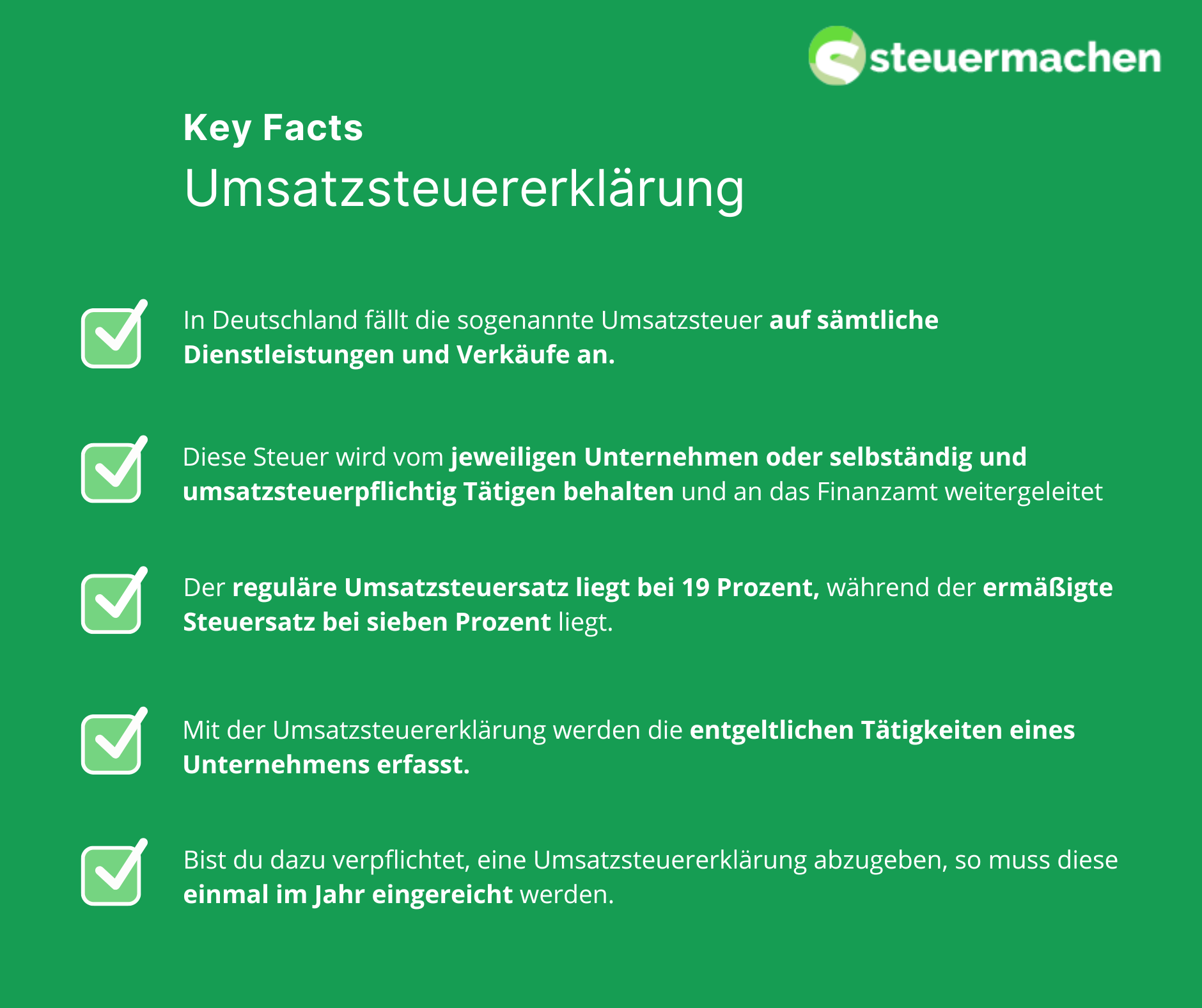 Umsatzsteuererklärung | Steuermachen